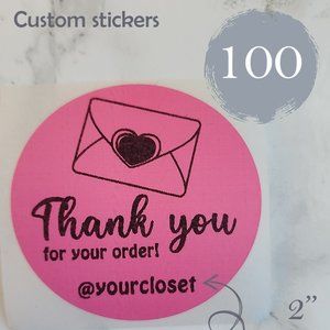 100 Customizable Thermal Stickers 2"